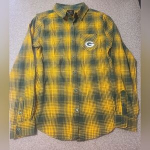 Nwt  kids nfl juniors green bay flannel size medium